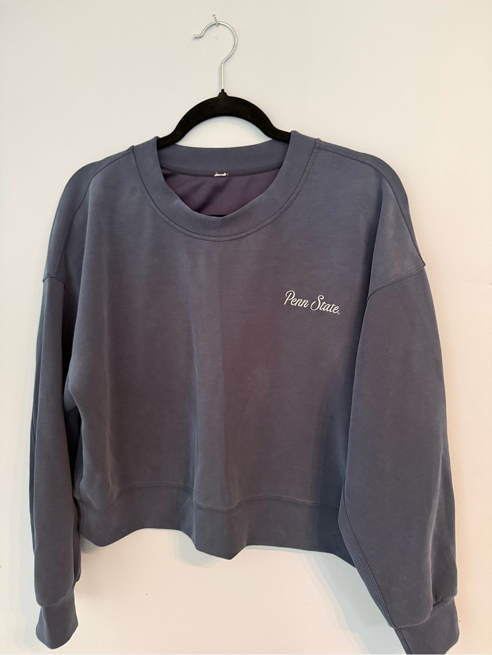 Lululemon Penn State Nittany Lions Scuba Crop Sweatshirt Sz 6 NCAA